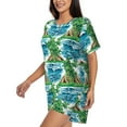 thumbnail image 5 of Sigee Hawaii Palms for Sleepwear Casual Pjs with Pockets Women's Pajamas Sets Shorts 2 Piece Short Sleeve Lounge Sets X-Large, 5 of 9