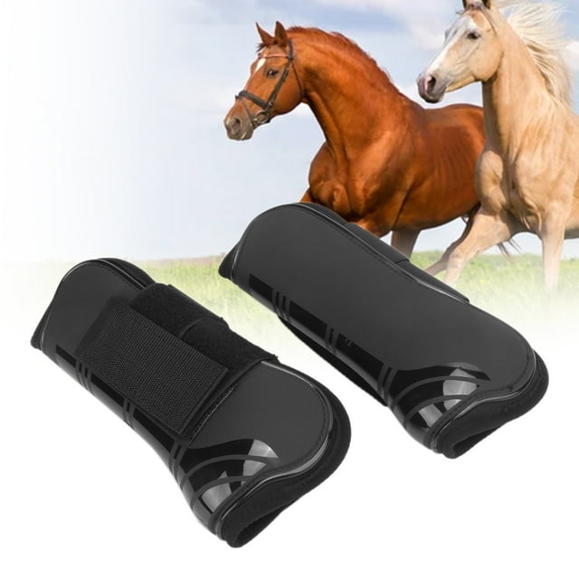 Horse Splint Boots, Adjustable Horse Boots For Leg For Riding Shock Absorbing Black