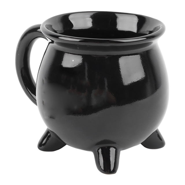 Taza De Bruja, Taza De Caldero Ecológica Sellada Negra Reutilizable Para Regalo