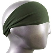 Headbands HB-2731 Moisture Wicking Army Green Solid, Headband