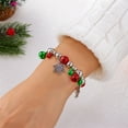 thumbnail image 4 of Top-keivon Charming Christmas-Themed Beaded Bracelet with Santa & Tree Charms - Stretchy Resin Bracelet for Women, Ideal Holiday Gift, Christmas Bracelet, 4 of 9