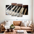 thumbnail image 2 of Elephant Stock Vintage Piano Keys Wall Art - Horizontal Multi Panel Canvas - Living Room Wall Decor - Music Multi Panel - Black And Brown Decor - 68" x 42", 2 of 8
