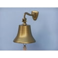 thumbnail image 2 of Hampton Nautical 3xglass-101 Antique Brass Hanging Ship's 9" Bell-Nautical Decor, 9 inch, 2 of 6