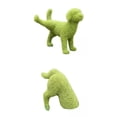thumbnail image 1 of 2pcs Flocking Animal Figure Statue Artificial Green Grass Mini Cola Figuritas flocadas, 1 of 5