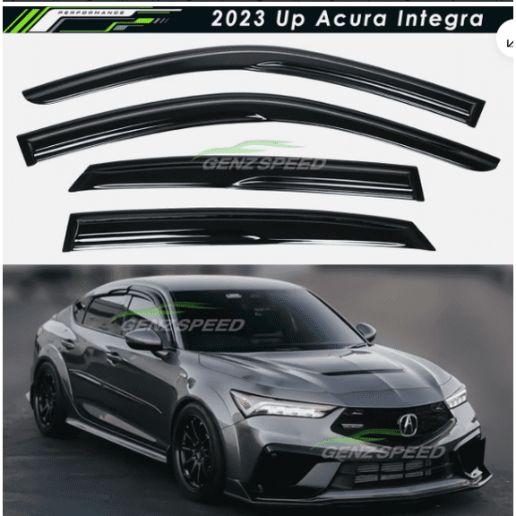 iSpchen 4Pcs In-Channel Window Deflectors / Vent Visors ‌for‌ Acura Integra 2023-2025, Reinforced Acrylic Rain Guards