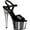 Black/Silver Chrome, variant on Women's Pleaser Adore 709 Platform Stiletto Sandal