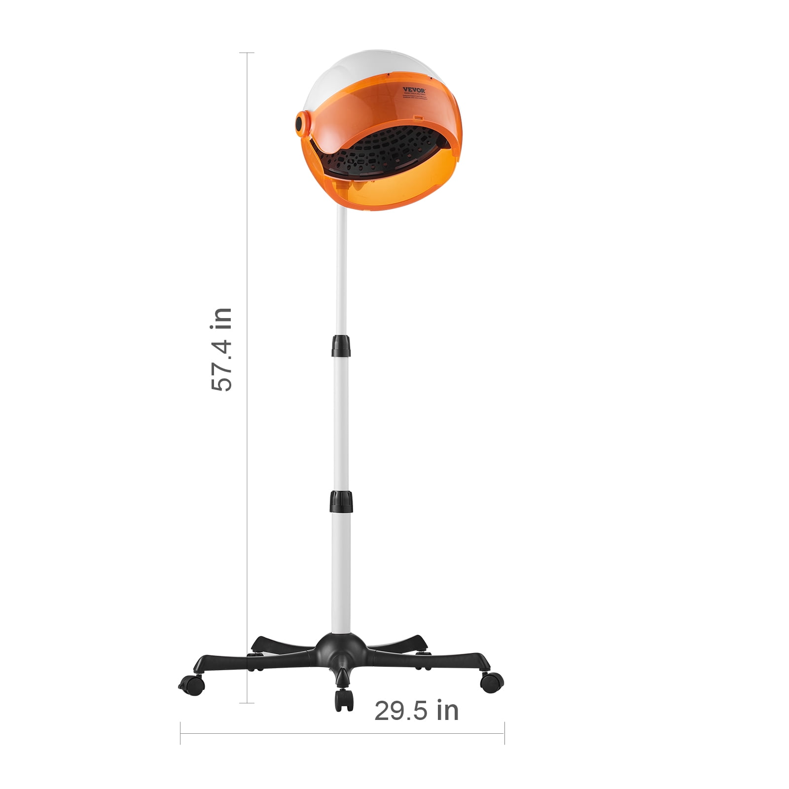 VEVOR Salon-Grade Hair Dryer, 1875W Powerful Stand Dryer, Adjustable Timer & 3 Heat/Speed Options, Mobile Base with Wheels for Salon & Home Use