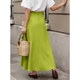 thumbnail image 6 of OYYN Women's A-Line Asymmetrical Ruffle Hem Tie Waist Maxi Skirt, 6 of 6