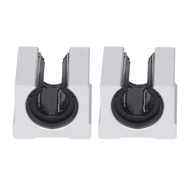 2PCS Linear Ball Bearing Slide Block Aluminum Alloy SBR20UU Open Linear Bearing Block for Robot