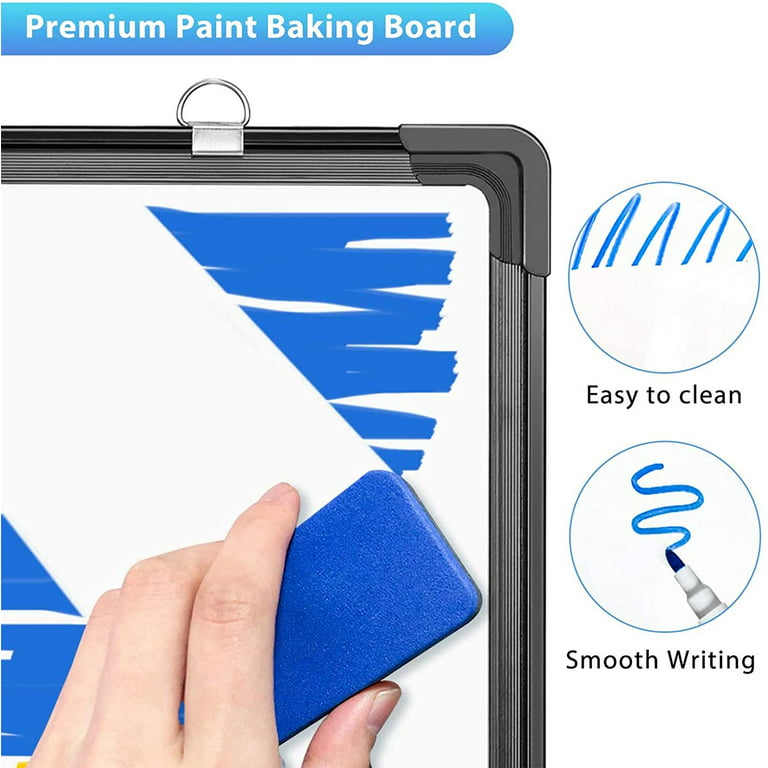 Small Dry Erase White Board, 12 X 16 Magnetic Hanging Double-sided Whiteboard  For Wall, Portable Mini Easel Board For Kids Drawing, Kitchen Grocery