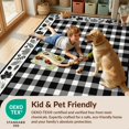 thumbnail image 4 of Design&I 6'x9' Washable Area Rug Snag-Free Fall Doormat Bordered Grid Farmhouse Checkered Layout Door Plaid for Dining Room, Under Table, Office, 4 of 7