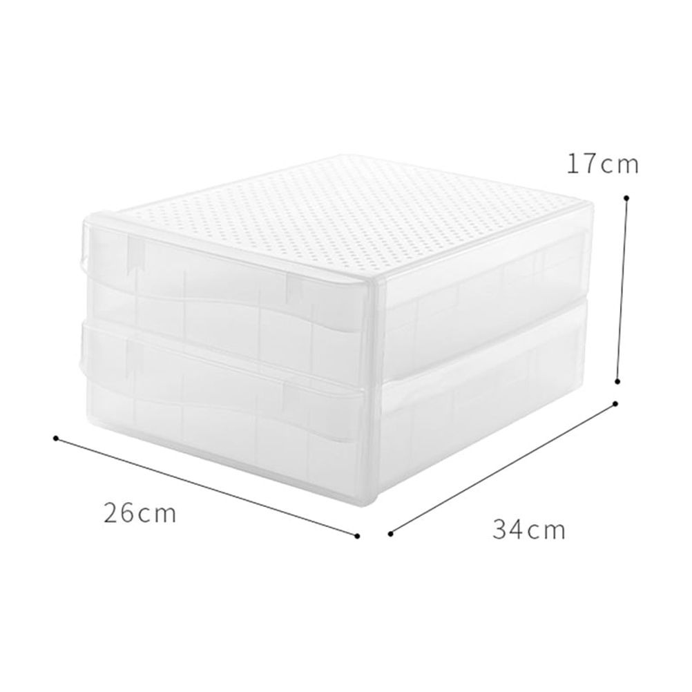Soimiss 1Pc Durable Transparent Egg Holder Plastic Box for Household Fridge Storage