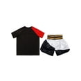 thumbnail image 4 of Hansber Kids Boys Boxer Costume Set Short Sleeve Active T-shirt with Boxing Shorts Set for Role Red&White&Black 10, 4 of 5