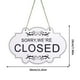 thumbnail image 3 of Letrero De Doble Cara Abierto/cerrado, Colgador De Puerta De Madera Para Tiendas, Indicador Reversible Del Estado Del Negocio, Decoración Rústica Para La Entrada Del Hogar, 3 of 9