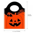 thumbnail image 3 of KQJDYXW 50 Halloween Orange Pumpkin Head Tote Bags Plastic Supermarket Shopping Bags Trick or Treat, 3 of 7