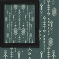 thumbnail image 2 of 3S Brother's Home Décor Curtains BOHO Design Set of 2 Panels Velvet Look Hanging Back Tap and Rod Pocket Décor Nursery Room Bedroom Kitchen Window - Made in Turkey 32DP-Green (52"Wx95"L), 2 of 6