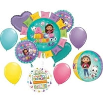 Gabby's Birthday Party Supplies Cats and Dollhouse Orbz Balloon Bouquet Decorations
