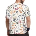 thumbnail image 2 of Wukai Watercolor Floral Print Men's Short-Sleeved Mesh T-Shirt,Quick-Dry Short Sleeve Workout T-Shirt-XX-Large, 2 of 8