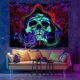 thumbnail image 2 of Tapiz de calavera, tapiz de calavera, tapices para colgar en la pared para fiesta, decoración de la habitación del hogar, 95x73CM, 2 of 5