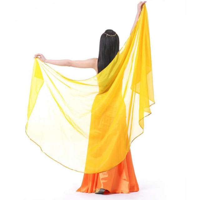 Bufanda de Cintura de Danza de Vientre Pañuelo de Cadera con Lentejuelas de Gasa Ligera Transpirable Accesorios para Baile Disfraces Amarillo Macarena bufanda de la danza del vientre