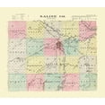 thumbnail image 2 of Everts 22x20 White Modern Wood Framed Museum Art Print Titled - Saline Kansas - Everts 1887, 2 of 4