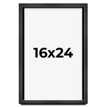 16x24 Frame Black Charcoal Grey Wood Textured Picture Frame | 0.75 Inch Moulding Width | Gunmetal