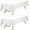 White, variant on WEALUXE Set of 2 White Rectangle Tablecloth for Tables 8ft [60x126 Inch] White Table Cloths for 8 Foot Rectangular Tables, 200 GSM Poly Tabletop Covers Washable Fabric Stain, Wrinkle Resistant, 2 Pack