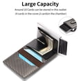 thumbnail image 5 of LOUEBICA Slim Smart Mens Wallet Card Holder Minimalist Leather Front Pocket Wallet RFID Blocking Pop Up Aluminum Case Credit Card Wallet, 5 of 7