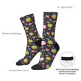 thumbnail image 4 of Bingfone Compression Socks for Women and Men Long Socks for Running Athletic Cycling Nurse- Frog And Flowers, 4 of 6