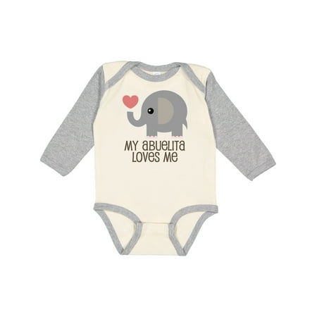 

Inktastic My Abuelita Loves Me Grandchild Gift Baby Boy or Baby Girl Long Sleeve Bodysuit