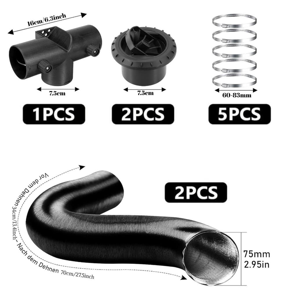 10Pc T-Pipe Auxiliary Heater Diesel Accessories Kit Car Heating Pipe For Webasto Fangkenuo
