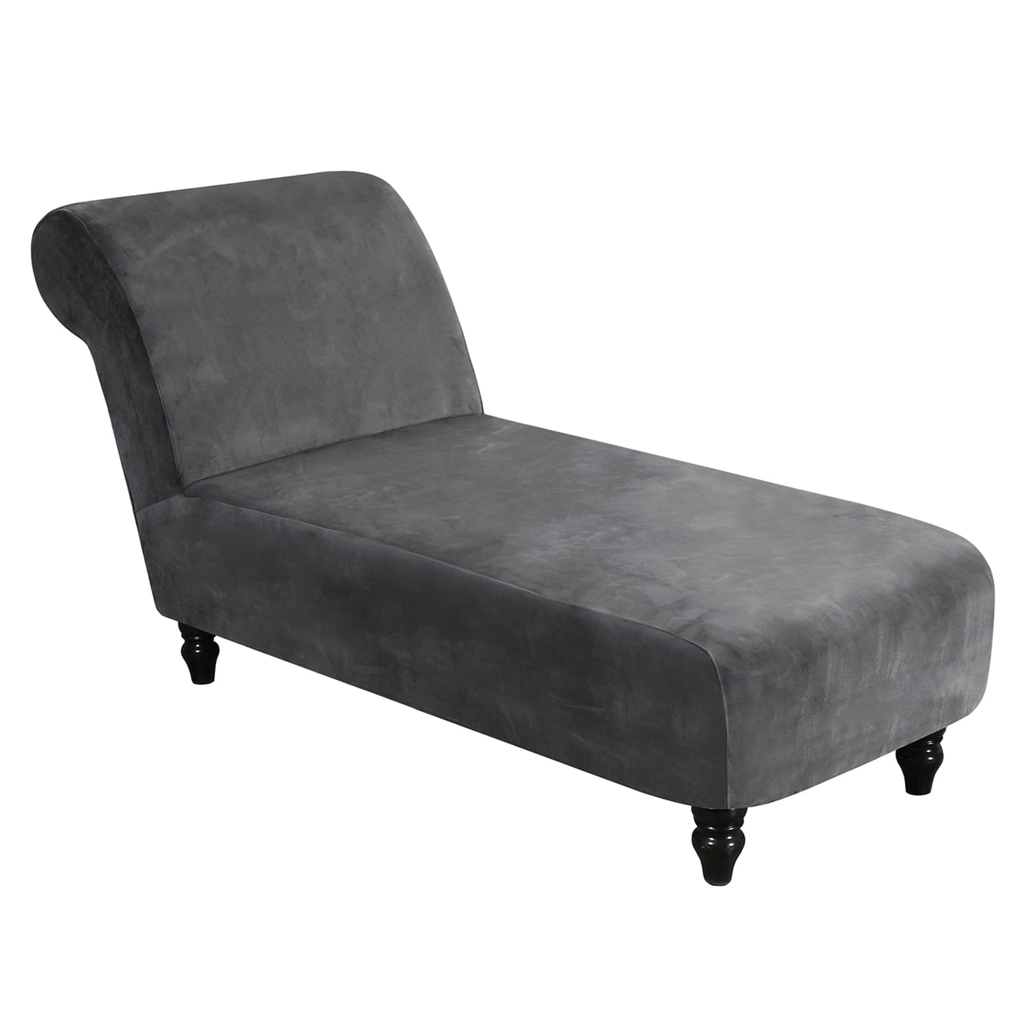 CJC Armless Lounge Chaise Slipcover Velvet Chaise Chair Covers Stretch