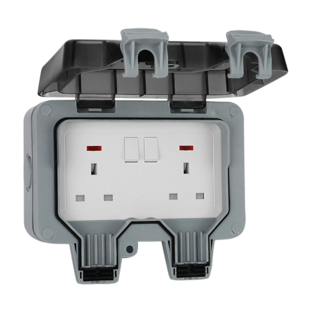 Laideyi Plug Socket IP66 Outdoor Bulb Socket 13A Duplex HeavyDuty