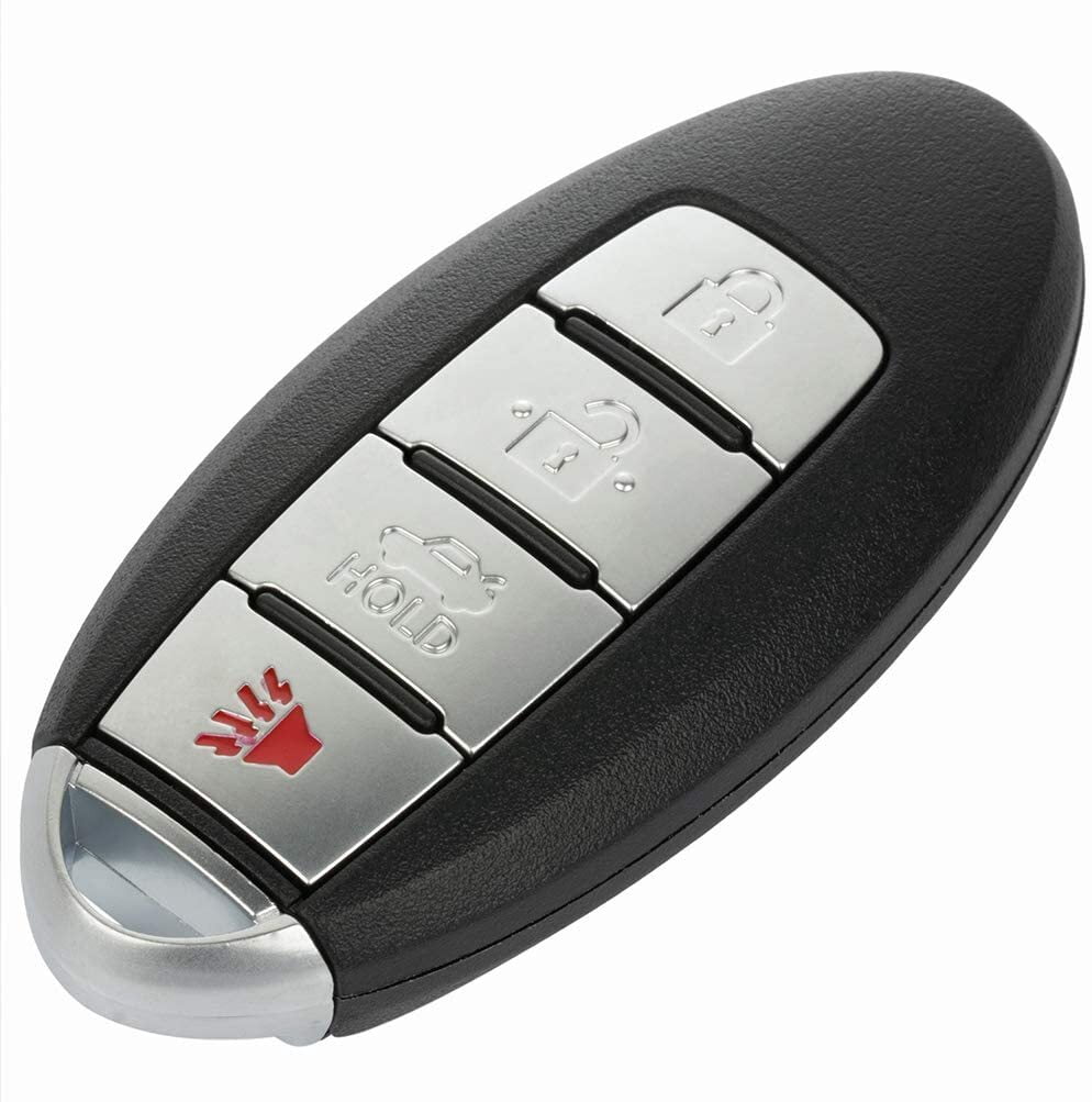 Keyless Entry Remote For Ford - 4 Button, Fits Flex, Focus, Fusion 2000-2015, Replacement Fob With Chip Slot
