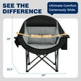 thumbnail image 5 of BRONZY Oversized Camping Chair Heavy Duty 500lbs Capacity with Cup Holder & Cooler Bag, 5 of 9