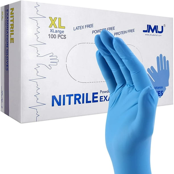 Gants en nitrile jetables noirs 100pcs Sans latex sans poudre