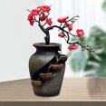 TUMALL Indoor Water Fountain Waterfall Flower Vase Craft for Desktop