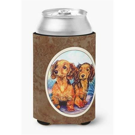 

Long Hair Red Dachshund Two Peas Can or Bottle Hugger