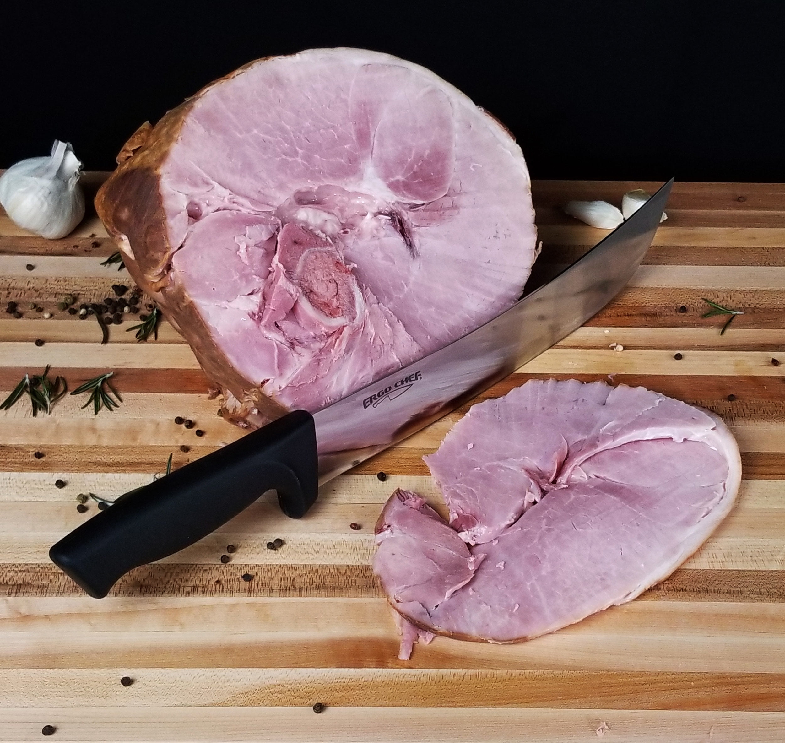 Ergo Chef Prodigy Series 12" Cimeter Curved High Carbon Stainless Steel Blade - Breaking Knife - Butcher's Meat Knife, Ergonomic Non-Slip Handle