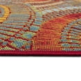 thumbnail image 4 of ESENCIA Indoor/Outdoor Power Loomed Latex Back Non Slip Mat - Contemporary Medallion Casual Medallion Colorful (Circles Saffron) (1'11" x 4'11"), 4 of 5