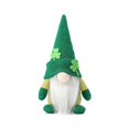 thumbnail image 4 of 2 piezas Día de San Patricio Duende irlandés Felpa hecha a mano Marcha escandinava Nisse Elfo Enano Verde Gnomo de fieltro escandinavo, 4 of 5