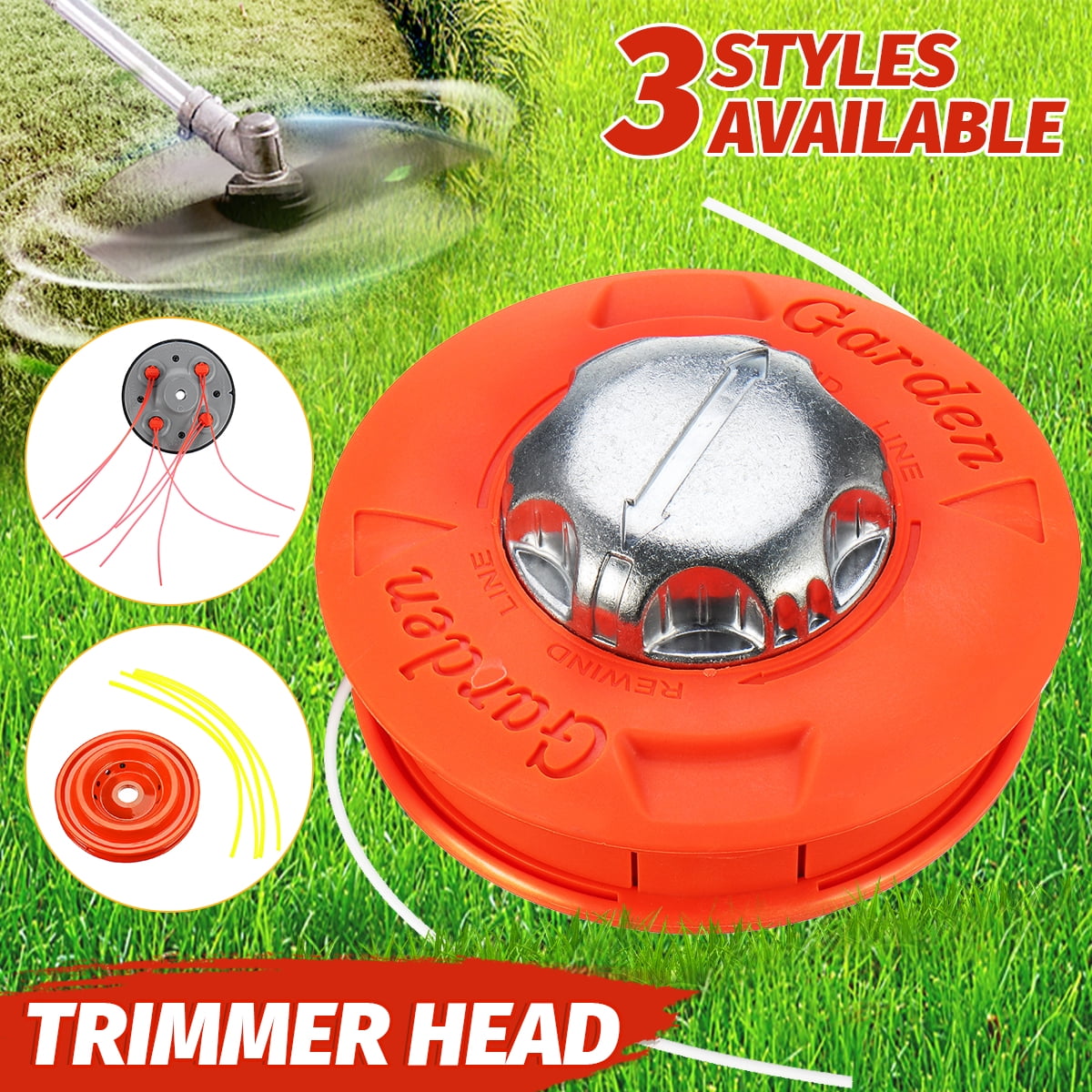 3 StyleUniversal 4 Line String Garden Grass Trimmer Head Speed
