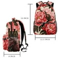 thumbnail image 2 of Peony Backpack Lightweight Bookbag Travel Rucksack Laptop Daypack for Women Men, 2 of 6