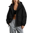 thumbnail image 2 of Plus Size Rain Jackets for Women Waterproof Loose And Hooded Windproof Outdoor Mountaineering Water- Full-zip Parka Casual Jacket, 2 of 8