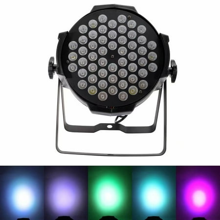 LED Stage Lights, 54x3W RGB Par Lights, 4 Modes DMX Controlled Sound Activated Stage Effect Lighting for DJ Home Party Festival Dancing Bar Club Wedding Church