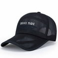 thumbnail image 2 of Yigetop Fitted Hats for Men Men Hat Hollow Brim Breathable Mesh Cap Outdoor Fishing Sunscreen Baseball Cap Sunshade Hat Hats for Men Navy one Size, 2 of 3