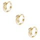 thumbnail image 3 of Jumpingount Anillo Metal Anillo Abierto Ajustable Mujer Mano Anillo Aleación Oro Plata Mano Joyería para Fiesta Regalo, Oro Type1 NO1 Jumpingount CBP153362, 3 of 6