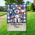 thumbnail image 3 of Patriotic Siberian Husky 4th of July Independence Paws Garden Flag 12x18in Double Sided Husky Dog Lover Gifts Outdoor Decor - 02010, 3 of 5