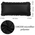 thumbnail image 6 of Unique Bargains Microfiber Ruffle Envelope Closure Body Pillowcases Black 20"x48", 6 of 8