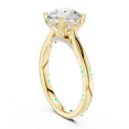 thumbnail image 3 of Zuwelria 2.13 Carat Luxurious Round Cut Unique Moissanite Diamond Wedding Ring for Women | Promise Ring for Her | 18K Yellow Gold Plated Silver Size 7, 3 of 8